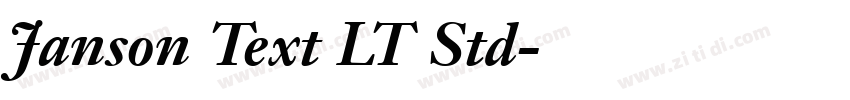 Janson Text LT Std字体转换